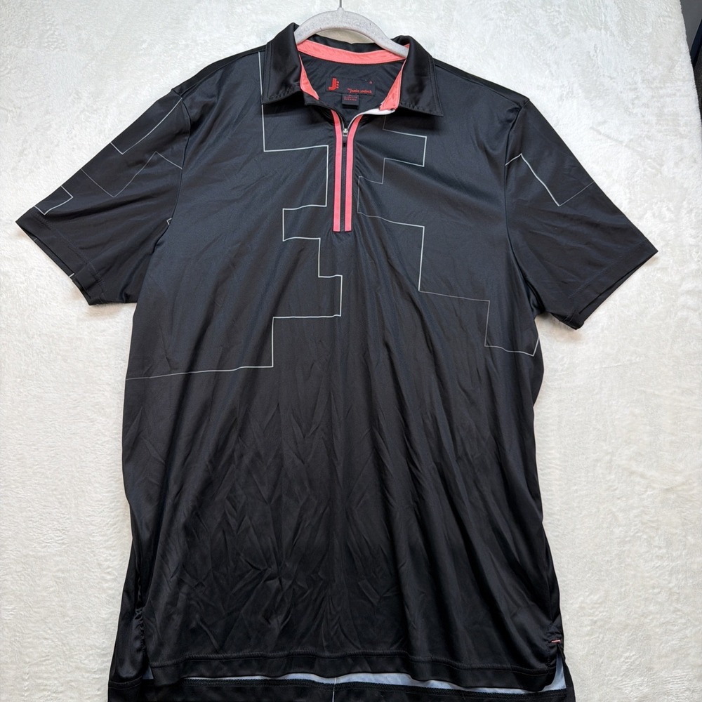 Jamie Sadock Golf Polo Shirt Black 1/4‎ Zip Mens XL Performance Athletic